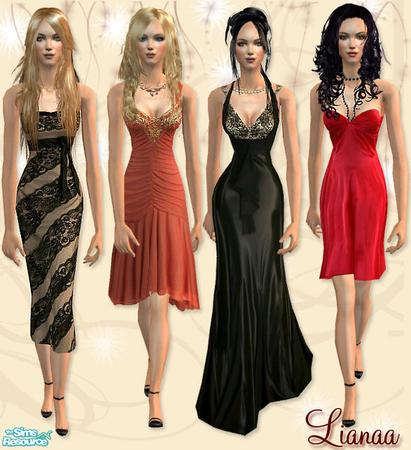sims -  The Sims 2. Женская одежда: выходной костюм W-411h-450-154838
