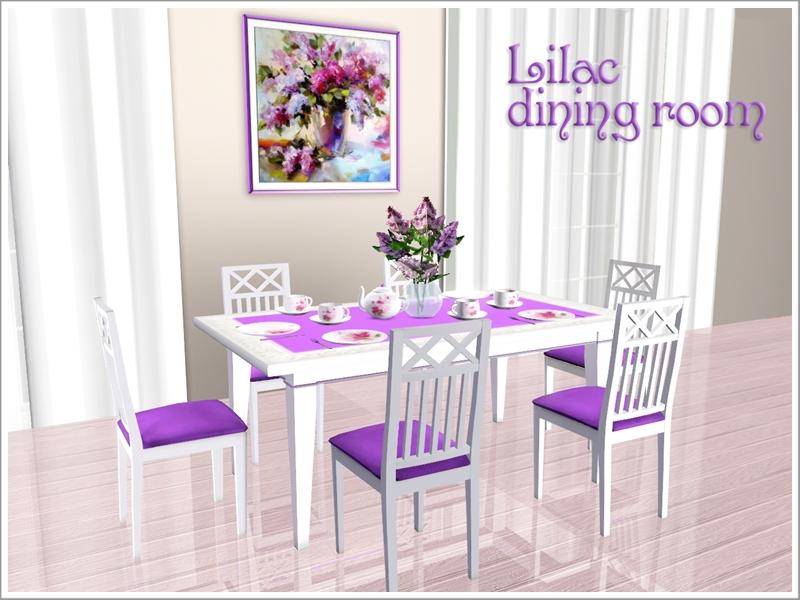 dining room lilac accent