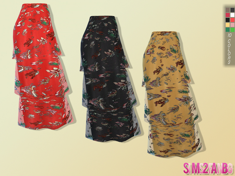 sims2fanbg's 91 - Layer long skirt