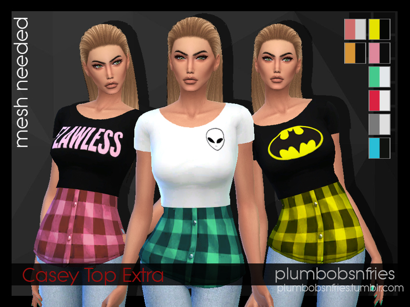 Plumbobs N Fries Pnf Casey Top Extra Mesh Needed