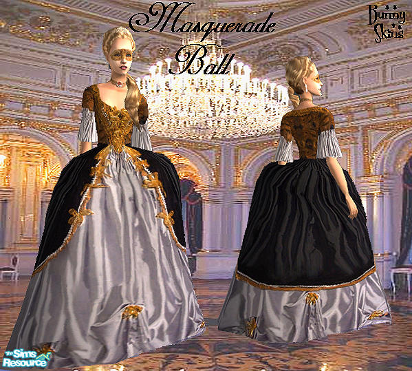 Venetian masquerade ball dress