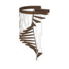 Modern Loft Hallway Spiral staircase by Gosik - Click to view and download separately!