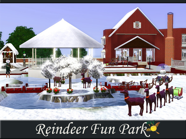 Sims 3 — evi Reindeer Fun Park by evi — Christmas aura is around everywhere so this year your sims need this fabulus