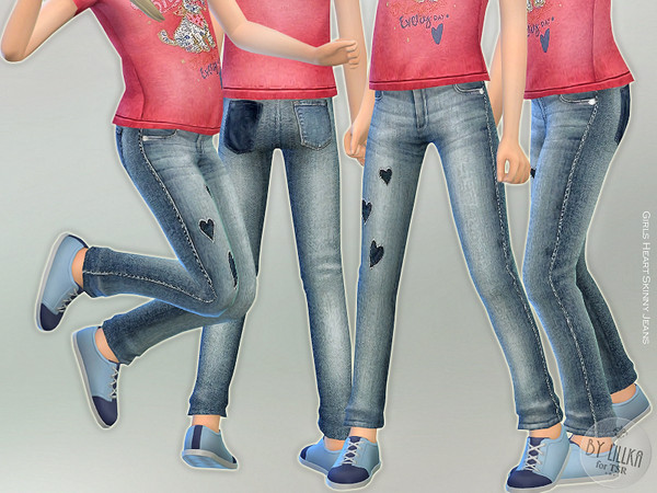 lillka's Girls Heart Skinny Jeans
