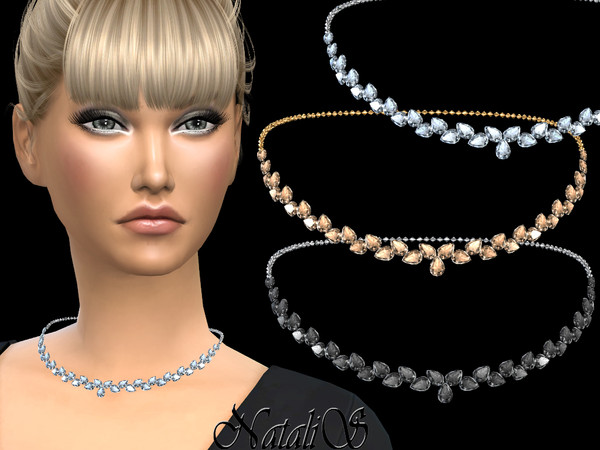 NataliS_Pear cut crystals necklace