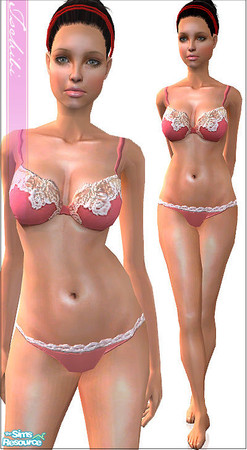 Sims 2 — now available for well rounded teens - la Perla set by justtschibi — Sexy teen set with bh and thong for well