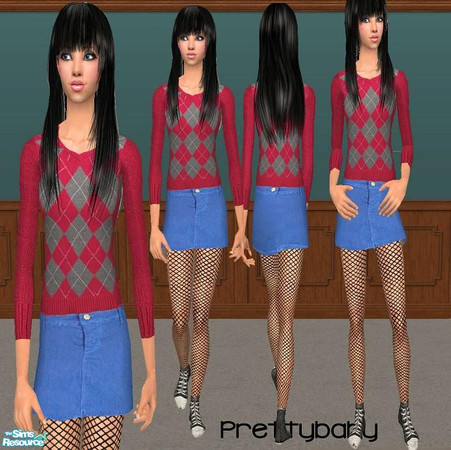 Sims 2 — Mini Dress - Punk by pretty_baby — a set of 4 mini outfits for your adult ladies,. No mesh. Enjoy