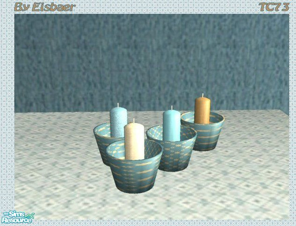 Sims 2 — Mira Oala in Blue TC73 - Candles by Eisbaerbonzo — 4 candles in little cups. Hurra to Mira\'s friend Lina who