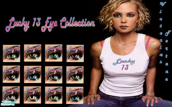 Sims 2 — VF Lucky 13 Eye Collection by fortunecookie1 — Here are 13 new eyes...who says 13 isn\'t a lucky number???