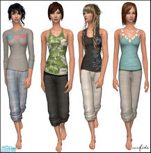 Sims 2 — Recreation by confide — Four clothes and one new mesh included (maternity friendly).