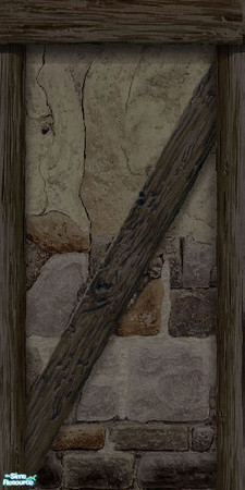 Sims 2 — Medieval Walls - Medieval Wall 2 - Beam by hjdjhgf — Part of my medieval walls collection. Mix and match them