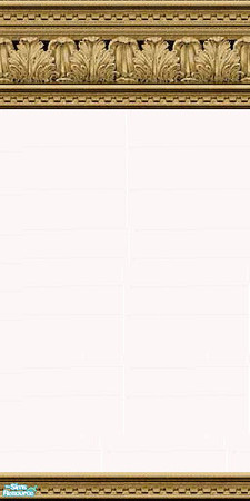 Sims 2 — jsf2AcanthusPink by jsf — Carved acanthus leaves and dentile moulding in wood tones hold pink wallpaper.