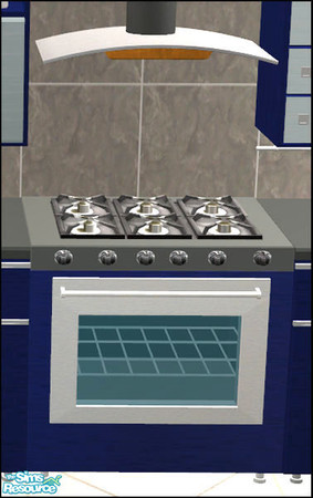 Sims 2 — Clara Kitchen Blue - Stove  by Elize-37sims — Clara in dark blue