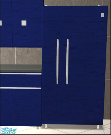 Sims 2 — Clara Kitchen Blue - Fridge  by Elize-37sims — Clara in dark blue