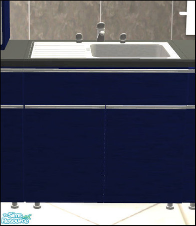 Sims 2 — Clara Kitchen Blue - Sink by Elize-37sims — Clara in dark blue