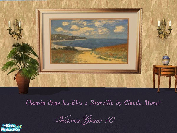 Sims 2 — Impressionist Claude Monet by VictoriaGrace — Chemin dans les Bles a Pourville by Claude Monet