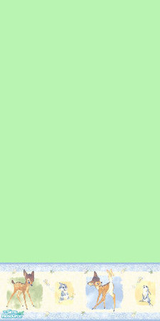 Sims 2 — bambi green by skinflin — pastel wall nursery.