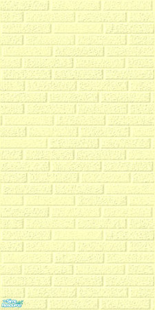 Sims 2 — Pale Pastel Brick Wall Set - Yellow by shadow66 — From my \'Pale Pastels Collections\' - This is one from a set