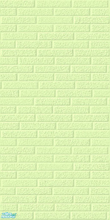 Sims 2 — Pale Pastel Brick Wall Set - Lime by shadow66 — From my \'Pale Pastels Collections\' - This is one from a set of