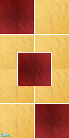 Sims 2 — Red & Yellow Tiles Set - Yellow & Red Tiles Wall by SofijaDosen — Catalog placement is Tile. Hope you