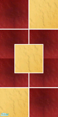 Sims 2 — Red & Yellow Tiles Set - Red & Yellow Tiles Wall by SofijaDosen — Catalog placement is Tile. Hope you