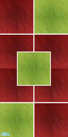Sims 2 — Red & Green Tiles Set - Red & Green Tiles Wall by SofijaDosen — Catalog placement is Tile. Hope you like