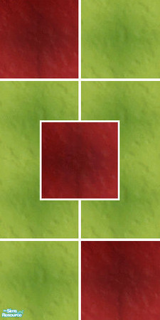 Sims 2 — Red & Green Tiles Set - Green & Red Tiles Wall by SofijaDosen — Catalog placement is Tile. Hope you like