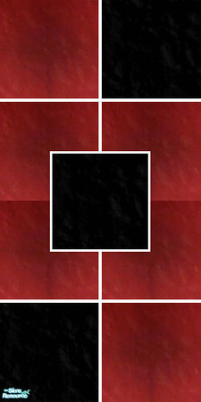 Sims 2 — Red & Black Tiles Set - Red & Black Tiles Wall by SofijaDosen — Catalog placement is Tile. Hope you like