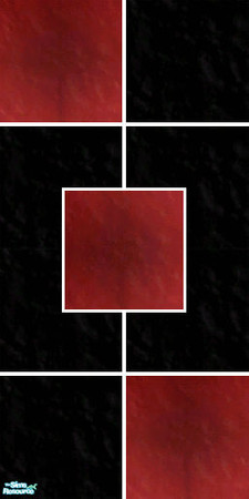 Sims 2 — Red & Black Tiles Set - Black & Red Tiles Wall by SofijaDosen — Catalog placement is Tile. Hope you like