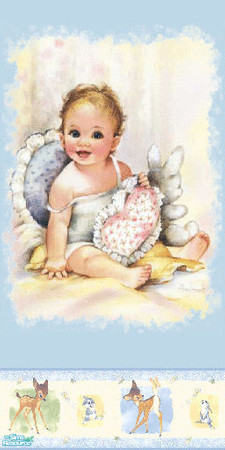 Sims 2 — imsoloveable baby by skinflin — cute wall for the nursery