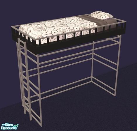 Sims 2 — Loft Bedroom - Bed by SaeraMaples — Modern and simple, perfect for a teen boys hang out.
