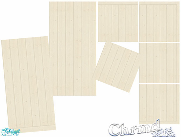Sims 2 — A collection of light wood floors and walls. by Chrmd — A set of 5 floors and 2 walls in bleached wood.