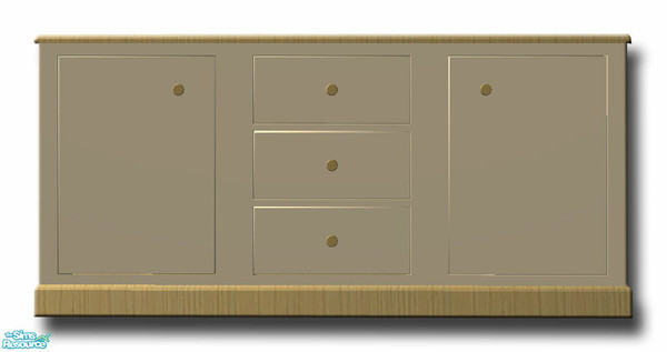 Sims 2 — Beach House Lounge Sideboard by simtomatic — Two-tile lounge sideboard.