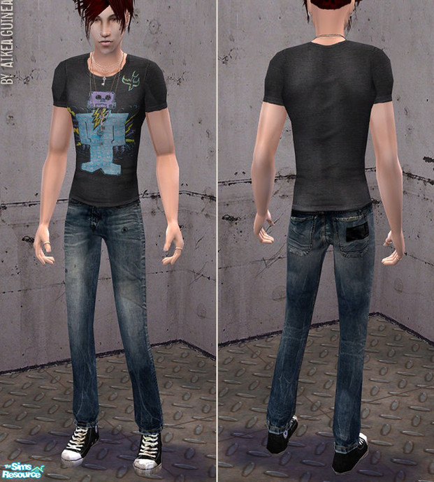 The Sims Resource - Verticals - Sneakers and Jeans for Males - Robot