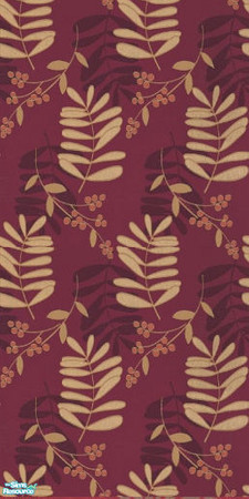 Sims 2 — Very Berry by Ses — Dark Red and Beige wallpaper