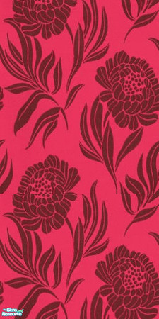 Sims 2 — Stencils In Pink by Ses — A bright pink floral design