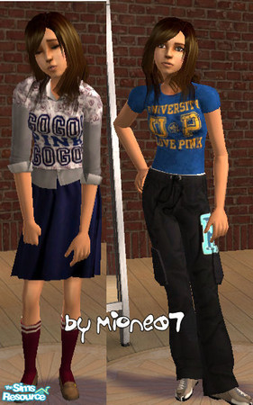 Sims 2 — Victoria\'s Secret Inspired Clothes For Teens by Mione07 — So I have always wanted to TRY to make clothes, so