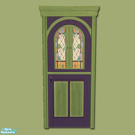 Sims 2 — Romany Life - Caravan Door - Mauve by Shakeshaft — Part of a recolour of the Romany Life Set in Purple and