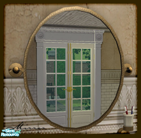 Sims 2 — Dirty Pretty Things - Mirror by phoenix_phaerie — A grungy recolor of the Manor House Washroom mirror.