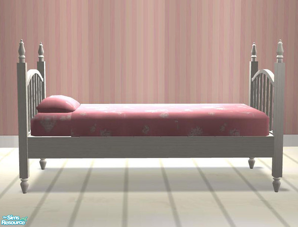Sims 2 — PB Nurcery P2 - Singlebed Recolor white wood by ShinoKCR — 