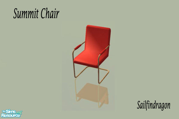 Sims 2 — Summit Furniture Collection - Chair (Mesh) by sailfindragon — Summit Furniture Collection Chair in Red &