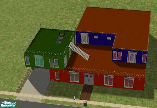 Sims 2 — balcony__ by xenia2311 — 2 stories, garage, 1 fully furnished room and big big big balcony