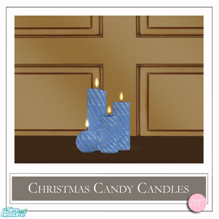 Sims 2 — Christmas Candy Candles Old Blue by DOT — Christmas Candy Candles Old Blue. 1 Mesh Plus Recolors. Sims 2 by DOT