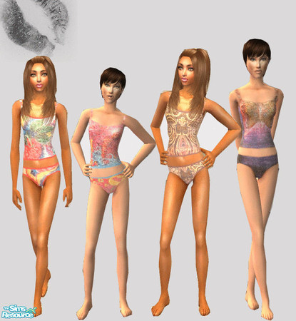 Sims 2 — Print pjs by theplayanita — Undies for teen female Enjoy!