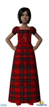 Sims 2 — Christmas Plaid - To Match Toddler Pj\'s by kollens — A Pj, to match the toddler\'s with Sheer fabric atop