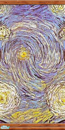 Sims 2 — Vincent - wall 01 by perelinka — Purple-blue wallpaper.