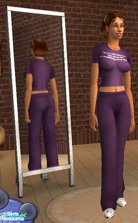 The Sims Resource - Meet Ms. Hourglass Pt.2 - Eggplant Roundhouse Pants