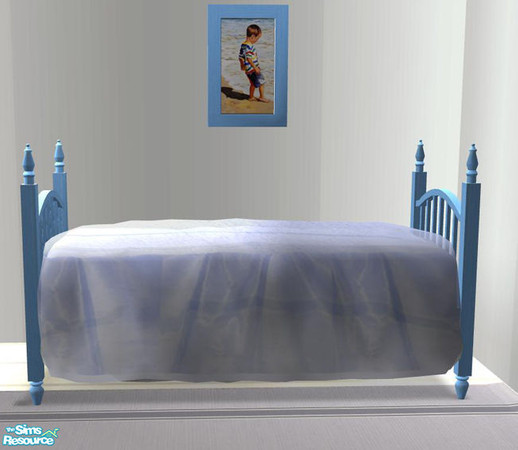 Sims 2 — PB Nurcery Recolor Blue - Single Bed by ShinoKCR — 