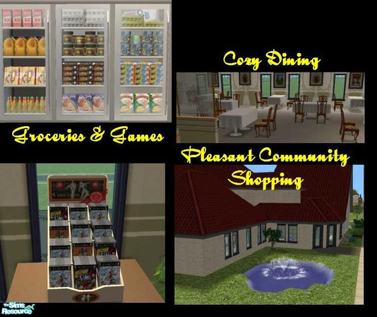 Sims 2 — Sim City Community Lot by MelloSim — This is my favorite place to have an outing, or just go grab a cellphone my