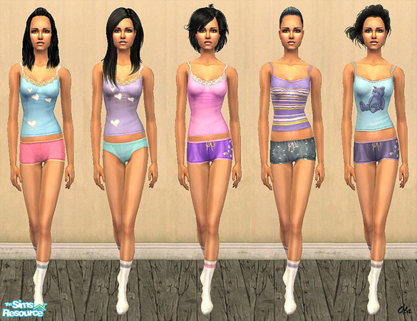 Sims 2 — Lullaby by olcia_olivinea — Set of five pj\'s, maternity friendly. No mesh or EP needed. Enjoy :)!